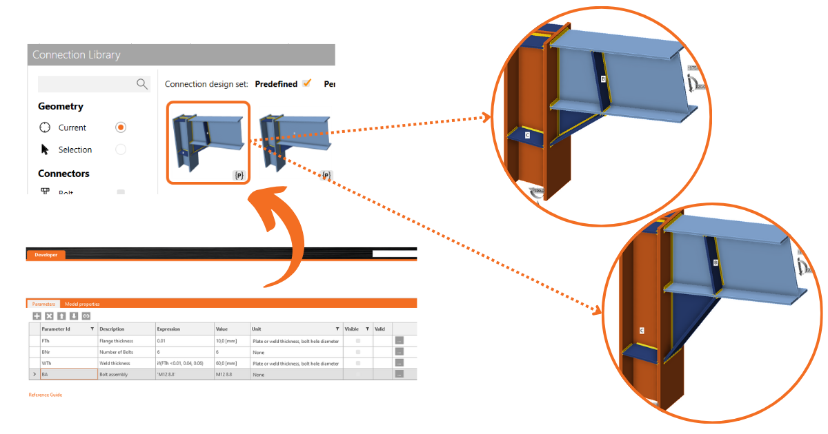 Parametric Templates In Connection Library | IDEA StatiCa